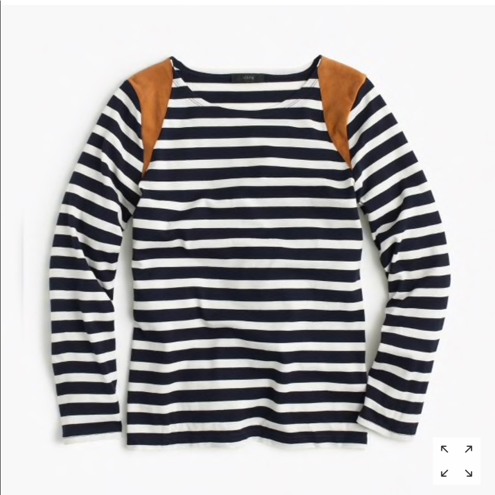 EUC striped suede-shoulder